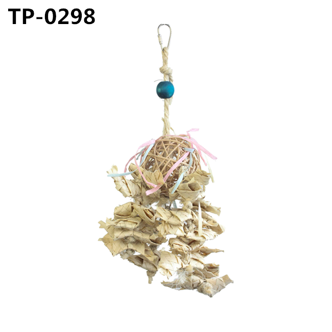 Corn Husk Parrot Chew Toys for Small Medium Pet Birds Macaws Budgies with Factory Price - Image 3