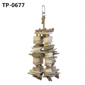 Eco-friendly No Color Log Wood Large Bird Toys for Medium Parrot African Grey Chewing Bites