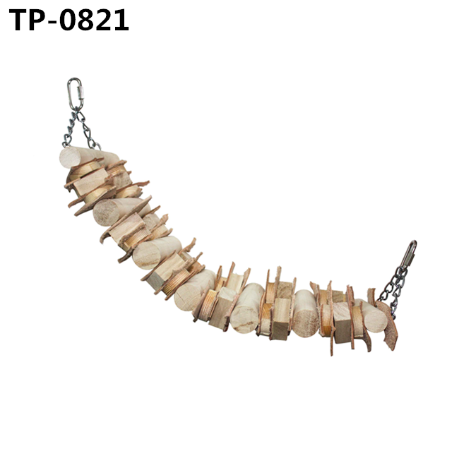 Eco-friendly No Color Log Wood Large Bird Toys for Medium Parrot African Grey Chewing Bites - Image 5