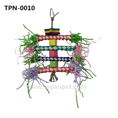 Crinkle Shred Paper Bird Foraging Toy Finger Traps Parrot Chewing Toys for Bird Cages TPN-0010