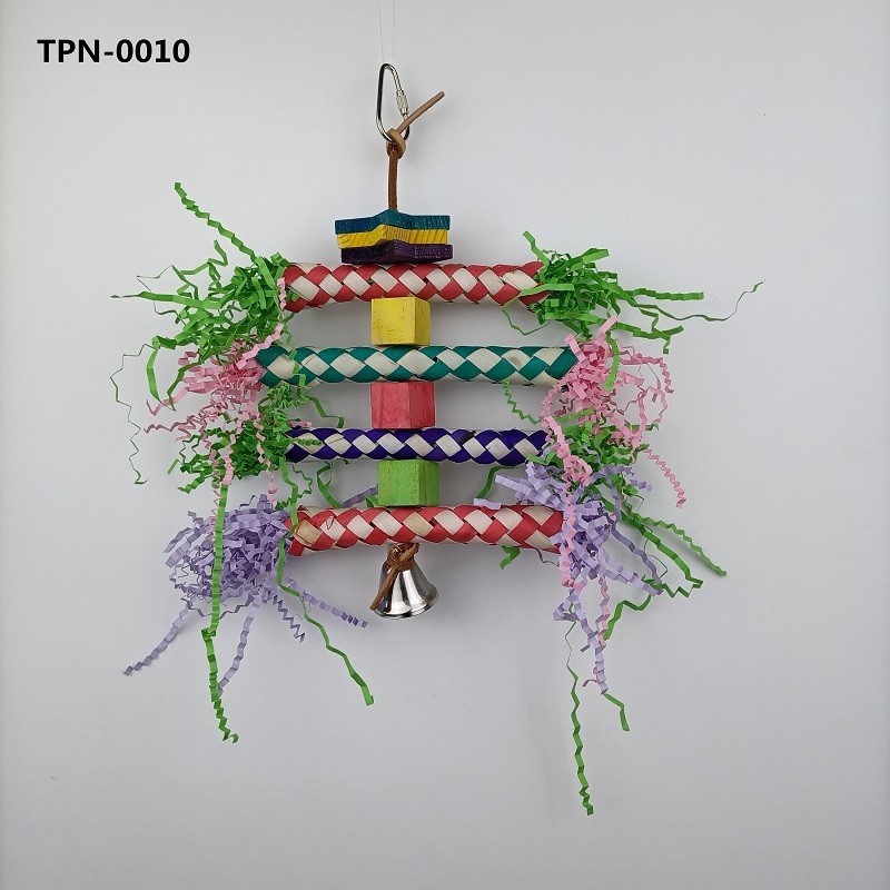 Crinkle Shred Paper Bird Foraging Toy Finger Traps Parrot Chewing Toys for Bird Cages TPN-0010 - Image 1