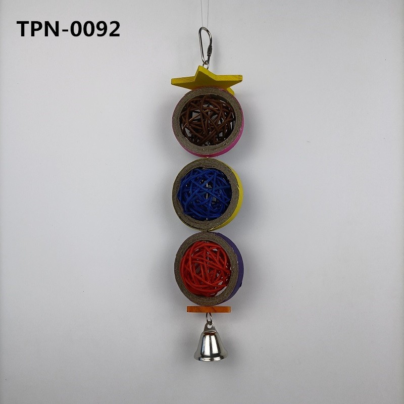 Bird Toys Foraging Bird Chew Toy Parrot Cage Toys Cages Bird Shredder for Cockatiel Conure TPN-0092