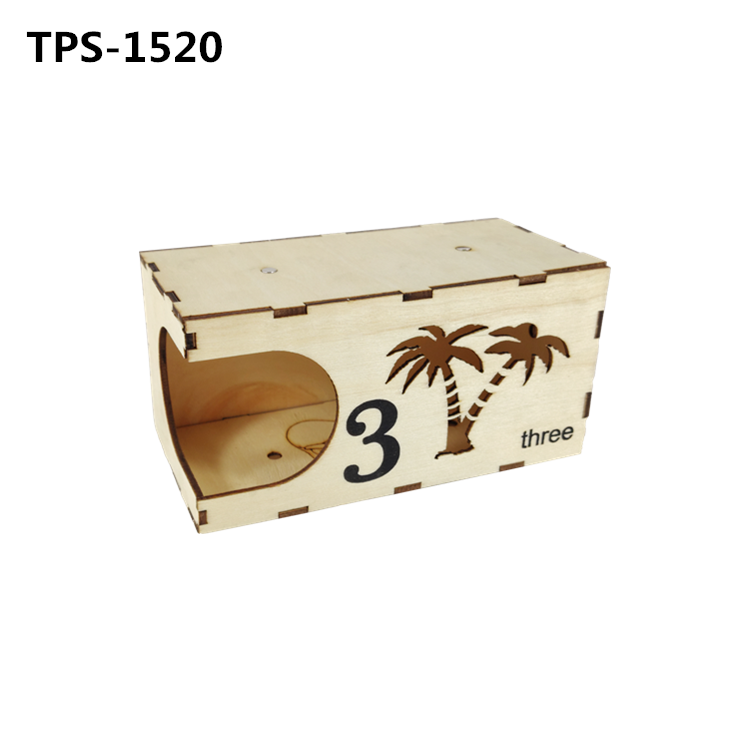 6pcs Free Combination Hamster Hideout Cage Accessories,Wooden Hamster Toys,Hamster House,Gerbil House,Hamster cage for Small Animals TPS-1518/19/20/21/22/23 - Image 3