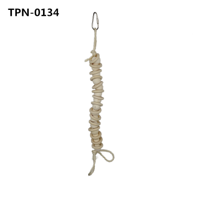 Fun Parakeet Wooden Chew Toy, Parrots Hanging Wood Cookies for Pecking and Chewing​ TPN-0134 - 副本