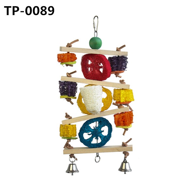 Funny Loofah Bird Cage Hanging Toys for Parrot Chews Bites Shredding Wholesale Price - Image 2