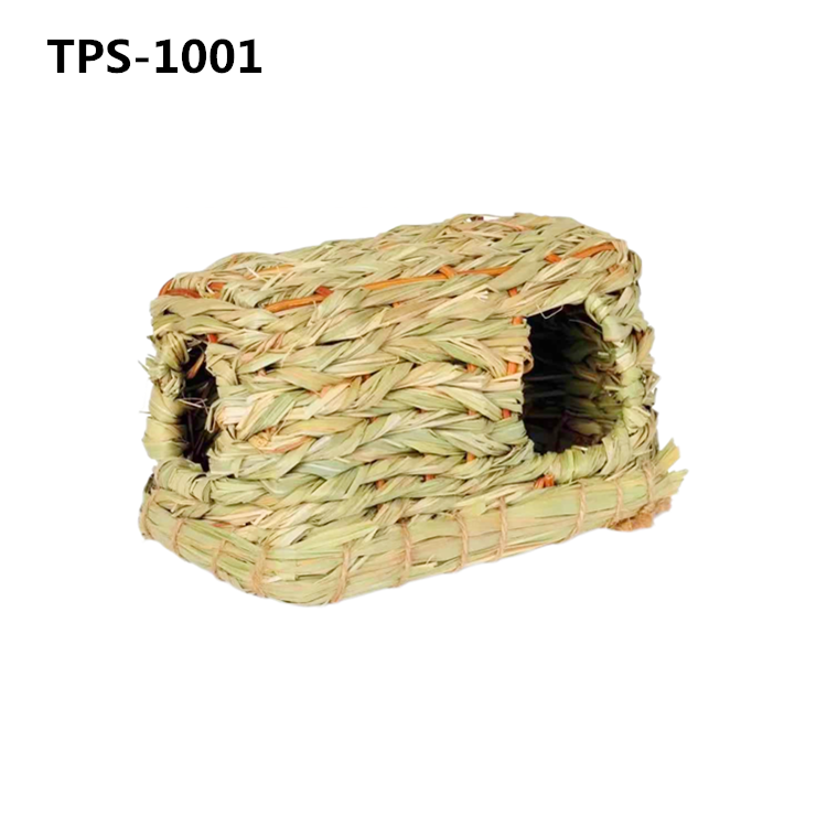 Natural Guinea Pig Seagrass Hideaway Toys, Hand Woven Mat Bed for Rabbit Chinchilla Ferret TPS-1001 - Image 4