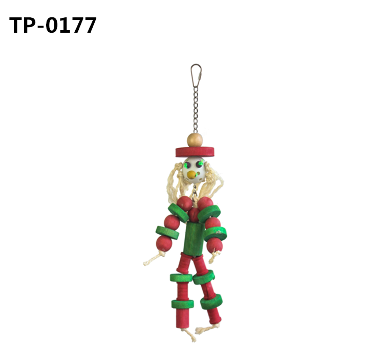 Halloween Bird Chewing Toys Parrot Wood Blocks Foraging Toy Bird Cage Hanging Toys with Christmas Decor for Parakeets Cockatiels Conure African Grey Amazon TP-0177 - Image 1