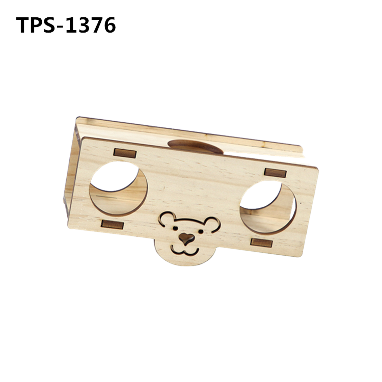Wooden Hamsters Hideout Multi Chamber Small Animal Exploring Toy Hamster Exploring Labyrinth Tunnel Toy for Rats Mice TPS-1376/77/78 - Image 1