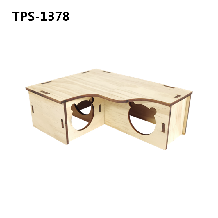 Wooden Hamsters Hideout Multi Chamber Small Animal Exploring Toy Hamster Exploring Labyrinth Tunnel Toy for Rats Mice TPS-1376/77/78 - Image 3