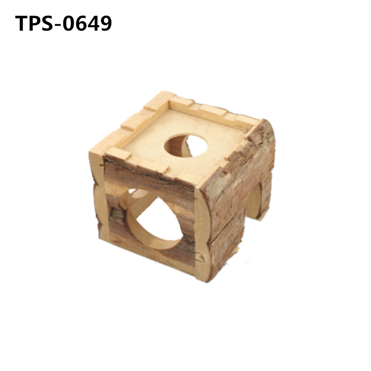 Eco-friendly Hamster Hideout Wooden House,Natural Wood Rat Hut for Dwarf Hamster Mouse Playing hiding TPS-0648/649/657 - Image 2