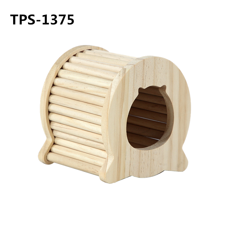 Hamster Wood House with Climbing Ladder for Hamsters Gerbils Mice TPS-1373/74/75 - Image 3