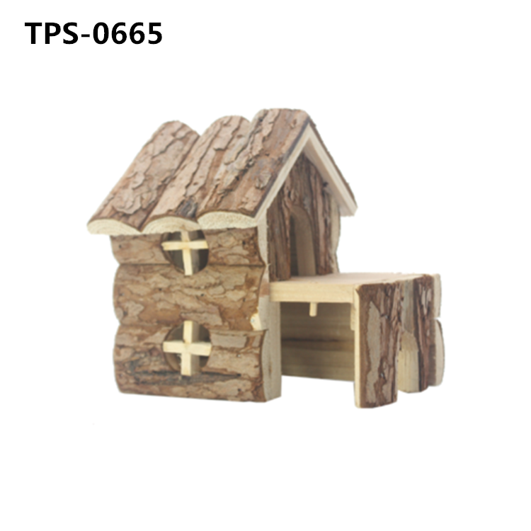 Hamster Wood House Habitat Platform Pet Cage Decor Pet Hideout Play Hut Hamster Shelter for Hamsters Rat Gerbils Small Pets TPS-0663/64/65 - Image 3