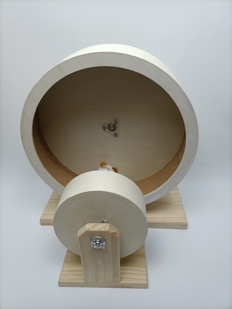 Small Pet Toys Hamster Wooden Silent Wheel, Small Animals Exercise Wheel Accessories, Quiet Spinner Hamster Running Wheel Toys - Image 4