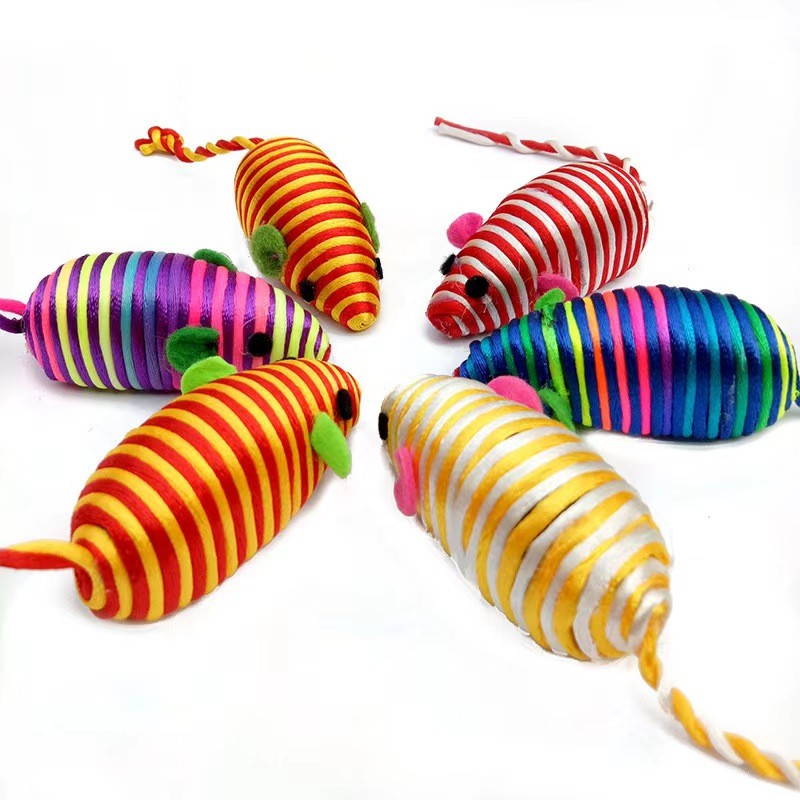 Hand Knitted Nylon Cat Toys, Small Pet Accessories Nylon Rope Pet Supplies for Small Cat Pet Training Toy Rope Mouse Toys TPS-0005 - Image 2