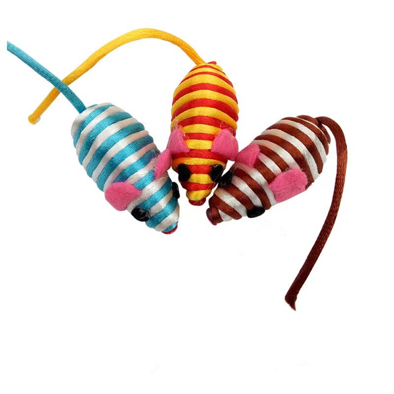 Hand Knitted Nylon Cat Toys, Small Pet Accessories Nylon Rope Pet Supplies for Small Cat Pet Training Toy Rope Mouse Toys TPS-0005 - Image 3