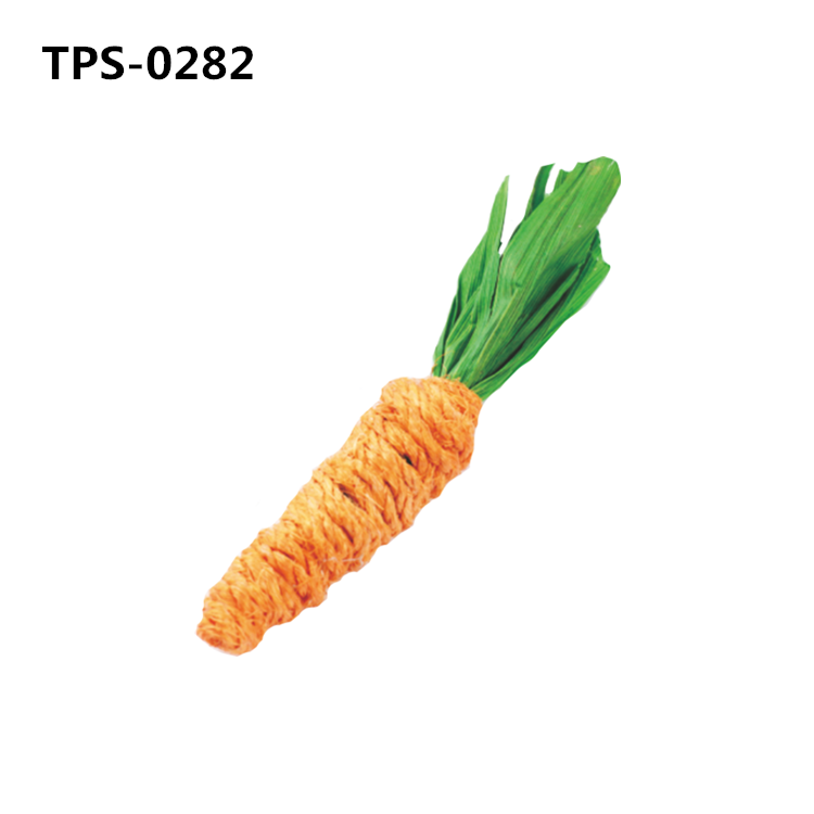 Hand Woven Carrots Rabbit Bunny Comforting Toy Rabbit Biting Radish Toy Pet Molar Toy Hamster Biting Plaything Chew Toy TPS-0769/1121/1211 - Image 4