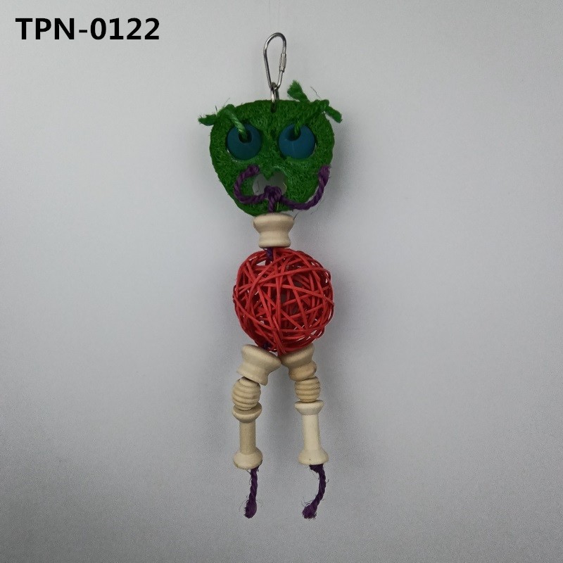 Handmade Bird Chew Toys for Amazon Parrots, Cockatiels, African Grey Parrots, Finches and Other Small Birds Cages Accessories TPN-0122