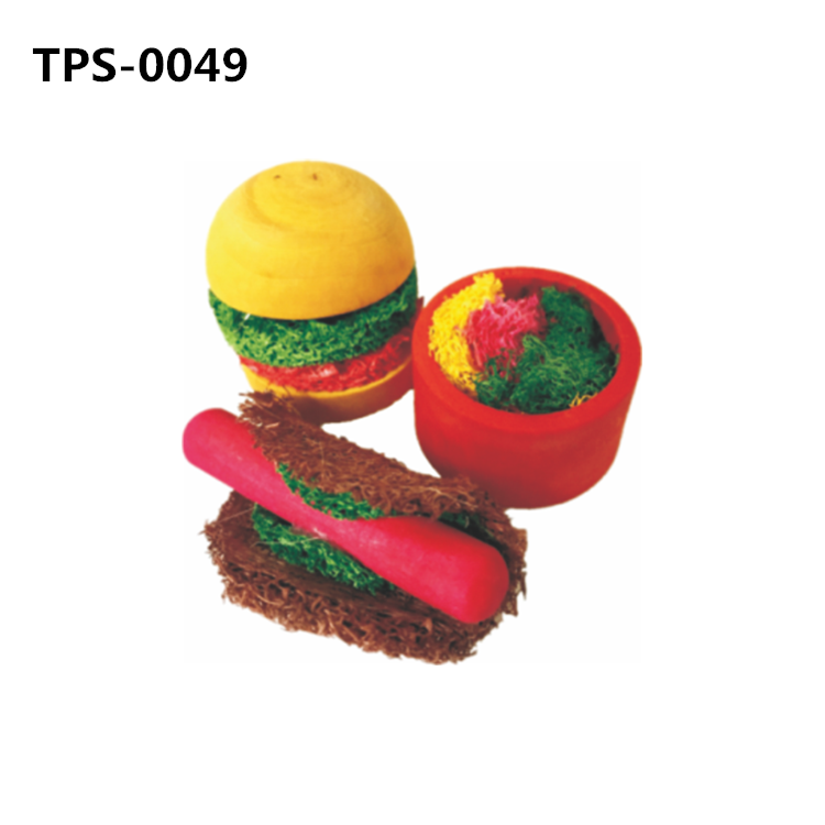 Hamburger Fries Shaped Puppy Chewing Toy for Rabbit,Guinea Pig,Chinchilla, Hamster, Gerbils, Mice, Rats and Other Small Animals to Chew and Play Pet Supplies TPS-0040/41/42/49/51 - Image 4