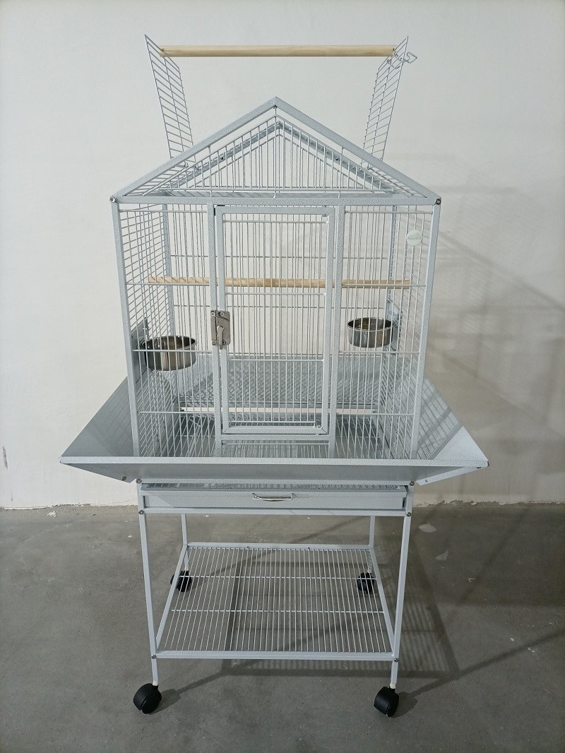 Pet Products Iron Parrot Cage with Rolling Stand for Birdie Parakeets Cockatiels Budgies Parrotlets - Image 1