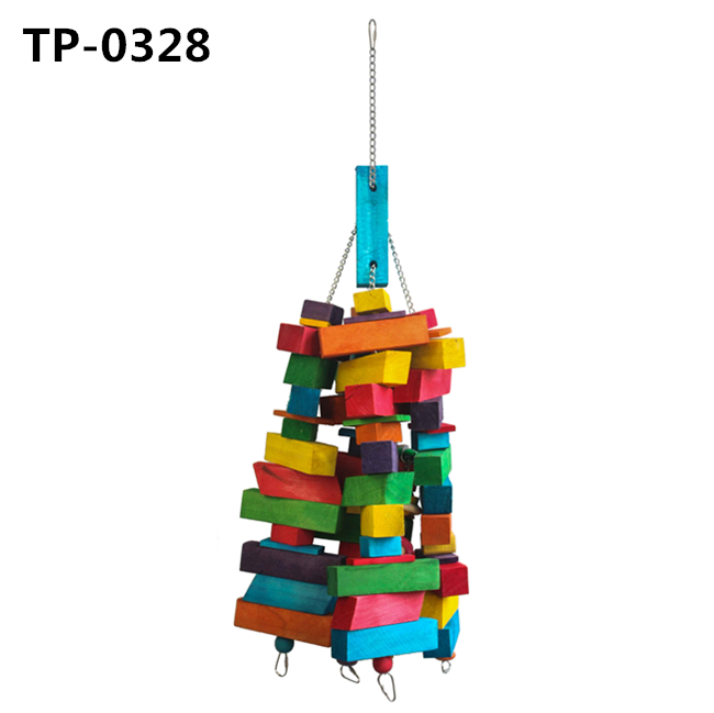 Large Parrot Educational Toys Wooden Cage Hanging Toy for Macaw African Greys Parakeets Medium Cockatoo Pirce - Image 3