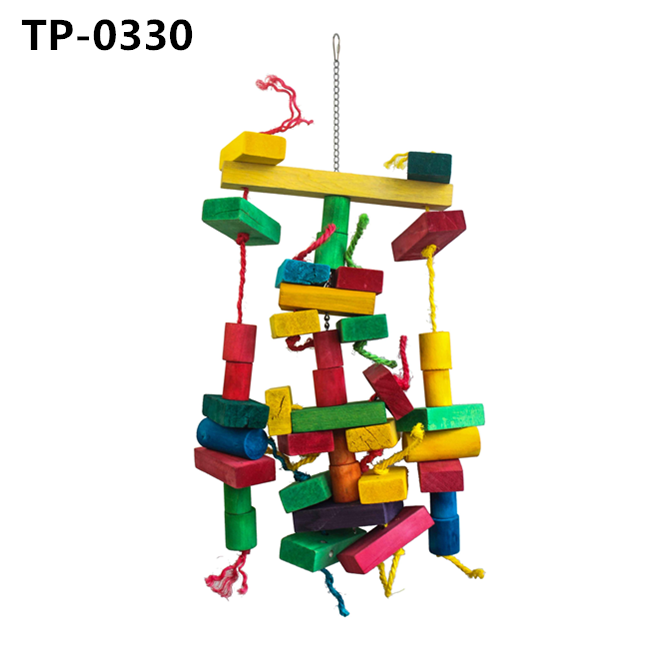Large Parrot Educational Toys Wooden Cage Hanging Toy for Macaw African Greys Parakeets Medium Cockatoo Pirce - Image 4