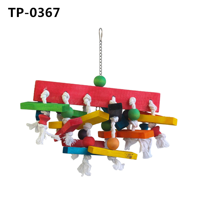 Large Parrot Educational Toys Wooden Cage Hanging Toy for Macaw African Greys Parakeets Medium Cockatoo Pirce - Image 6