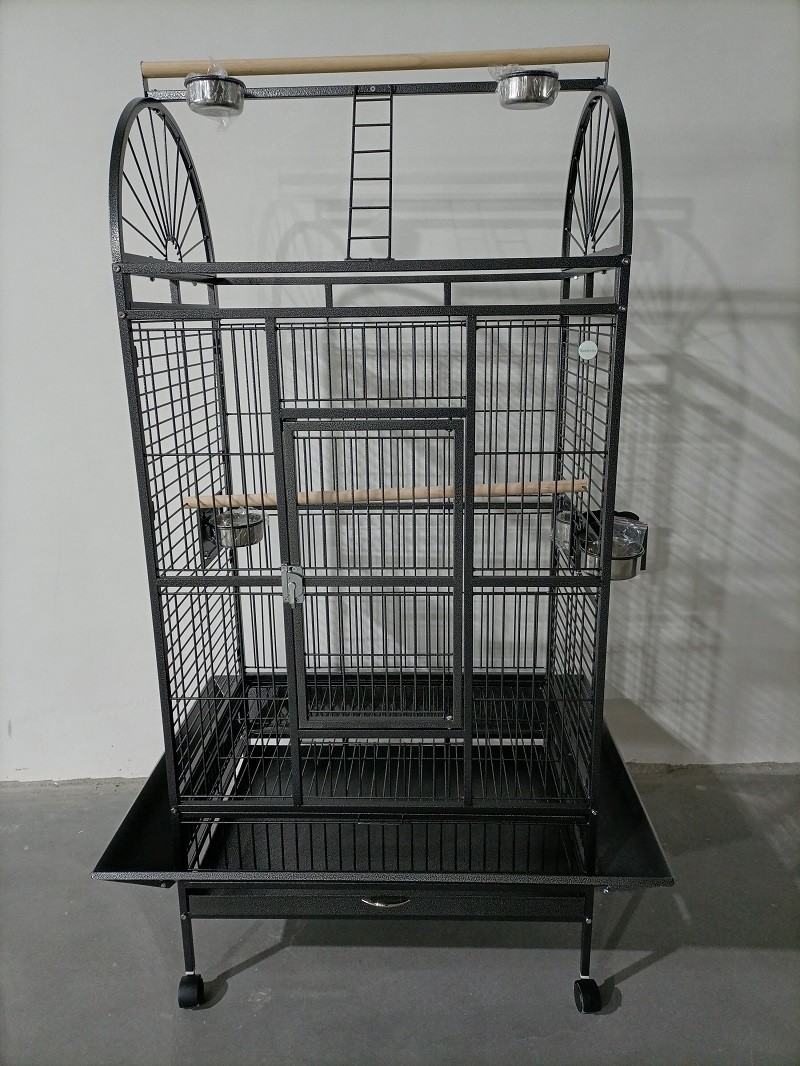 Large Rust Resistant Metal Parrot Cage for Birds with Rooftop Ladder and Playtop - Image 3