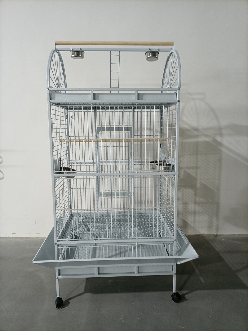 Large Rust Resistant Metal Parrot Cage for Birds with Rooftop Ladder and Playtop - Image 6