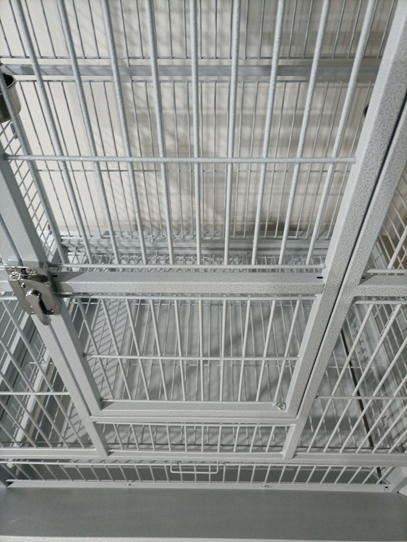 Large Rust Resistant Metal Parrot Cage for Birds with Rooftop Ladder and Playtop
