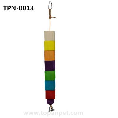 Large Wood Parrot Toys for African Gray Parrots, Cockatoos, Macaws, Amazon Parrots and Other Small and Medium-Sized Bird Toys TPN-0013