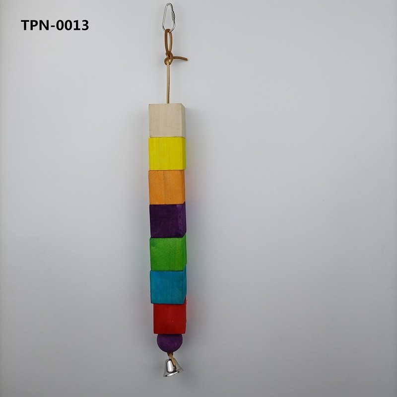 Large Wood Parrot Toys for African Gray Parrots, Cockatoos, Macaws, Amazon Parrots and Other Small and Medium-Sized Bird Toys TPN-0013 - Image 1