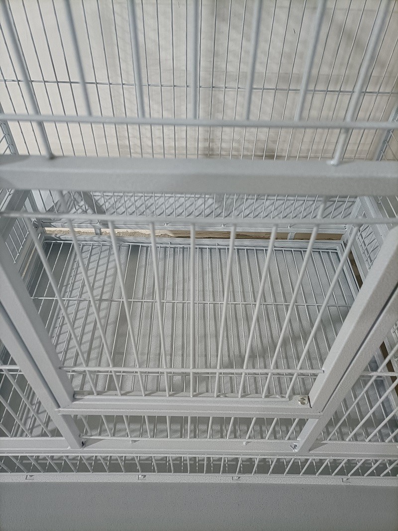 Top Open Large Wrought Iron Bird Flight Cage with Rolling Stand for African Grey Parrot Cockatiel Sun Parakeet Conure Lovebird Canary - Image 6