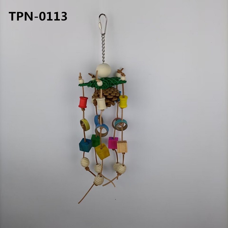 Cardboard Bangel Bird Foot Climbing Toy Rattan Pinecone Parrot Chew Toy Leather Bird Bites Toys for Bird Supplies - Image 1