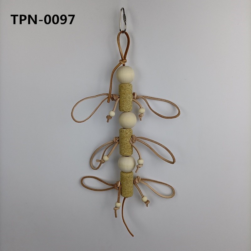 Leather Bird Chews Toys Bird BiteToys for Small to Medium Parrots, Sun Conures, Green Cheeked Conures, Quakers, Parakeets, Caiques, Cockatiels,Senegals TPN-0097 - Image 1