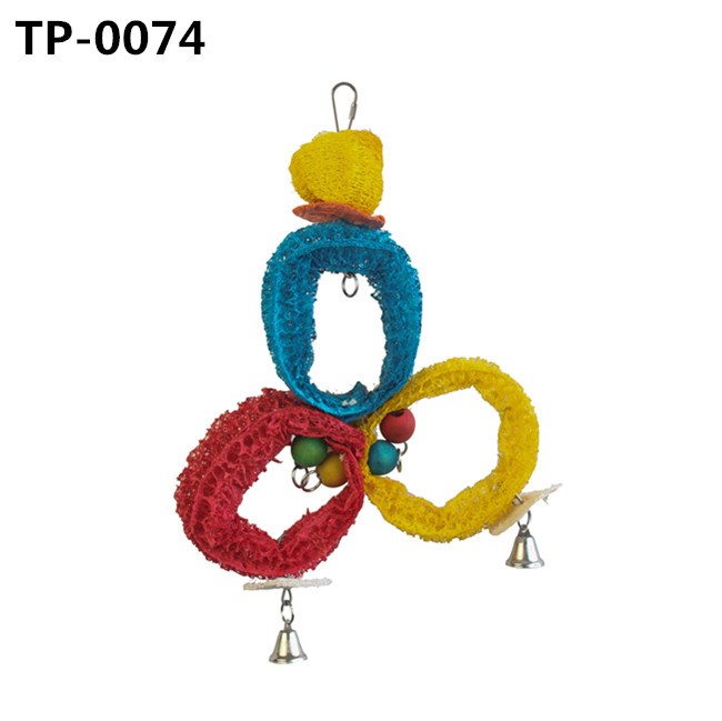 Loofah Bird Foot Climbing Toy with Bell for Parrot Interactive Pet Supplies Price - Image 1