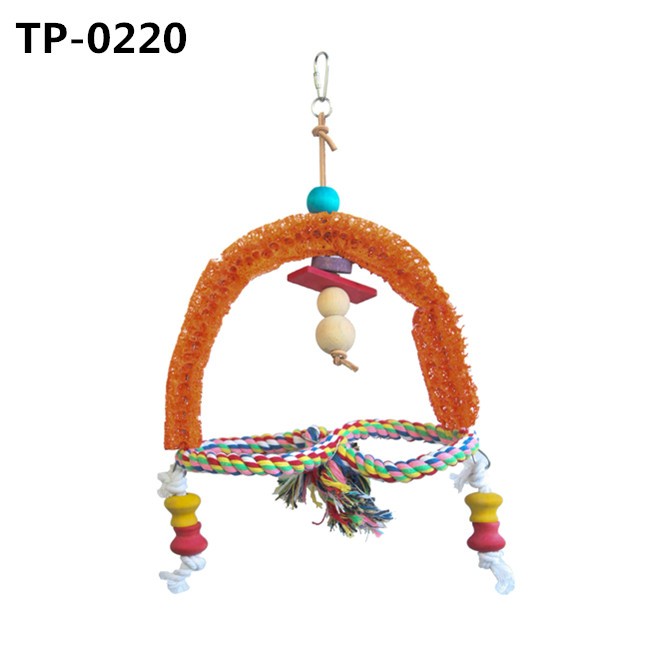 Loofah Bird Foot Climbing Toy with Bell for Parrot Interactive Pet Supplies Price - Image 4