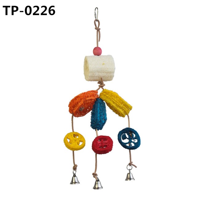 Loofah Bird Foot Climbing Toy with Bell for Parrot Interactive Pet Supplies Price - Image 5