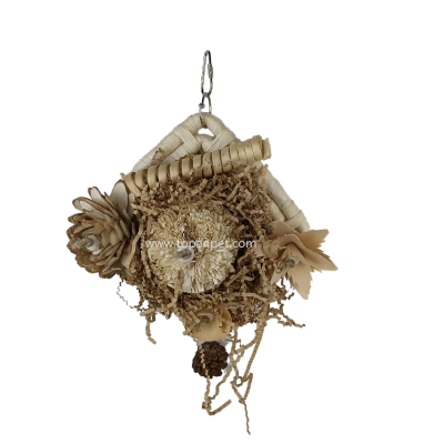 Eco-friendly Natural Bird Shredding Toys for Parrot Cages Accessories TPQ-0014