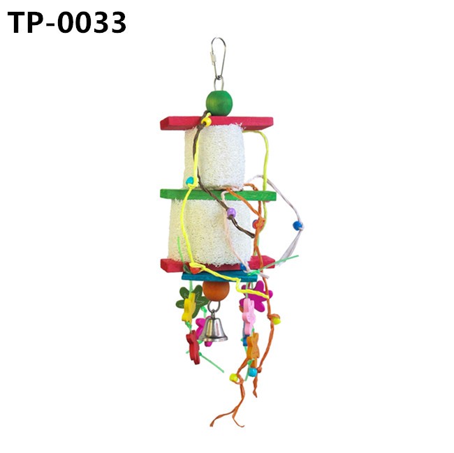 Natural Color Lufah Bird Toy Parrot Biting Toys with China Manufacturer Price - Image 1
