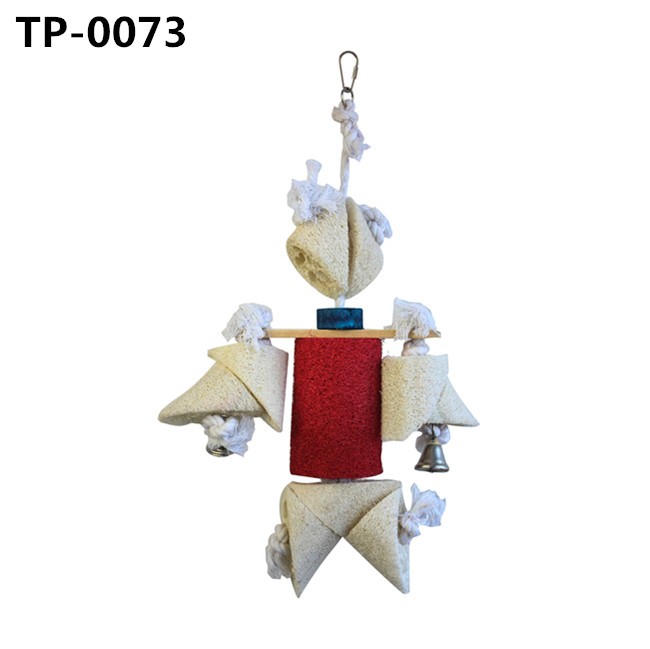 Natural Color Lufah Bird Toy Parrot Biting Toys with China Manufacturer Price - Image 3