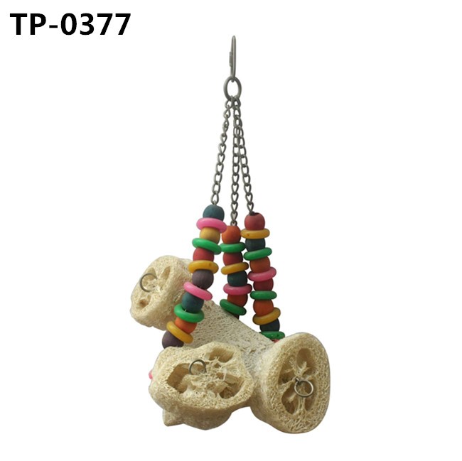 Natural Color Lufah Bird Toy Parrot Biting Toys with China Manufacturer Price - Image 5