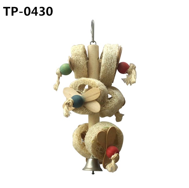 Natural Color Lufah Bird Toy Parrot Biting Toys with China Manufacturer Price - Image 6