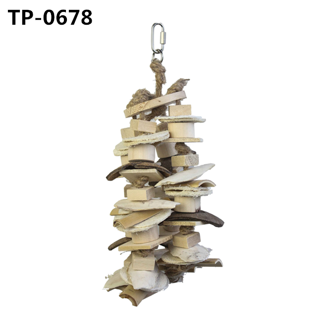 Natural Color Wood Bird Climbing Hanging Toy for Macaws African Grey Parrot Bites Wholesale Price - Image 5