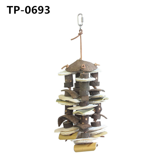 Natural Color Wood Bird Climbing Hanging Toy for Macaws African Grey Parrot Bites Wholesale Price - Image 6