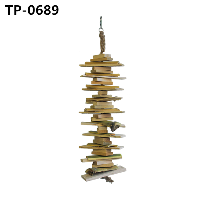Natural Parrot Wooden Block Cage Tearing Hanging Toys with China Wholesale Price - Image 6