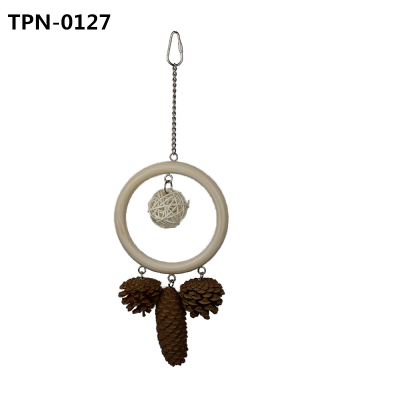  Safe Bird Chewing Toy with Natural Pine Cones for Small and Medium-Sized Parakeets Cockatiels Conures Lovebirds Cockatoos ​TPN-0127