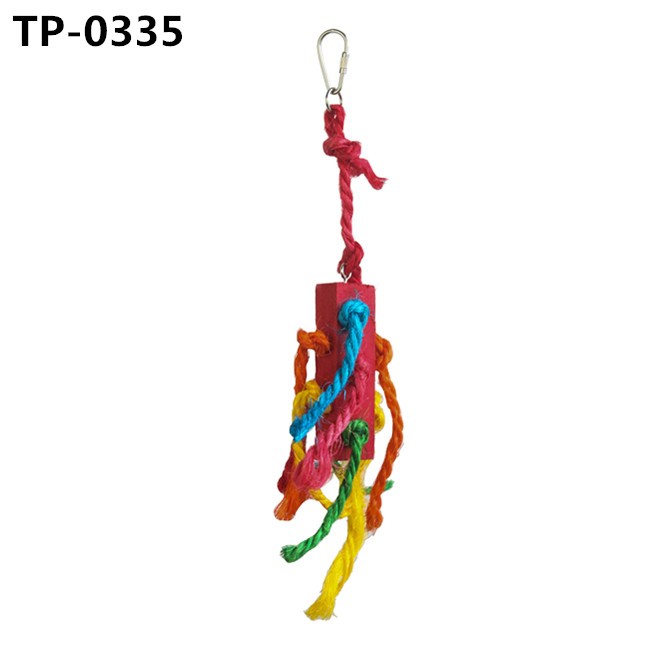 Natural Sisal Bites Rope Hanging Perch for Parrot Cockatoo African Grey with China Wholesale Price - Image 1