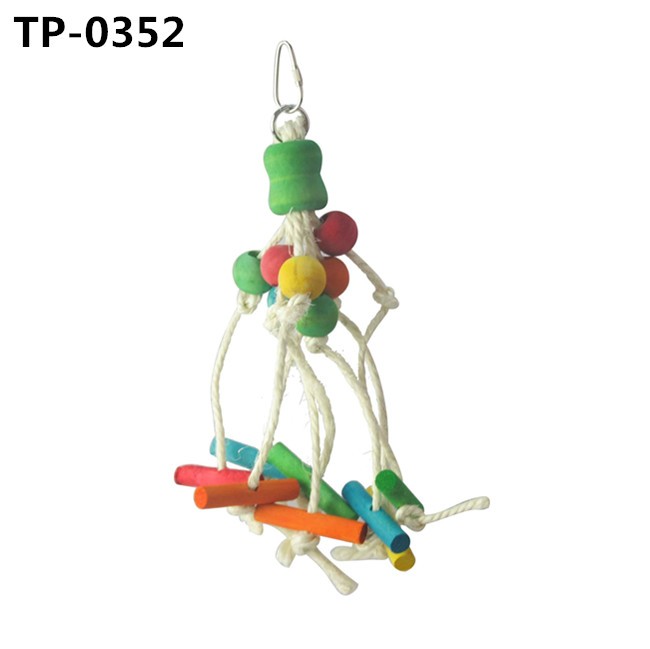 Natural Sisal Bites Rope Hanging Perch for Parrot Cockatoo African Grey with China Wholesale Price - Image 4