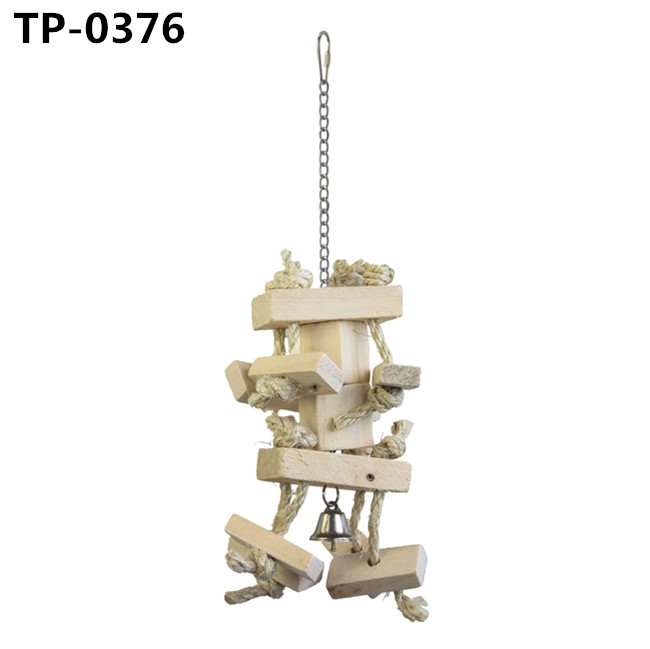 Natural Wood Blocks Bird Bite Tearing Toy with China Factory Pirce - Image 2
