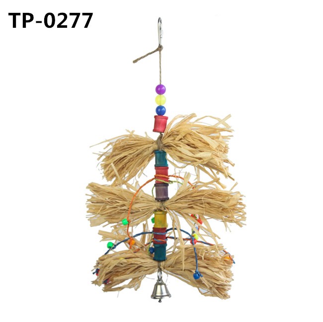 Natural Wood Corn Cob Parrot Chewing Toy for Macaws Cokatoos African Grey Bites Corn Husk Toys - Image 2